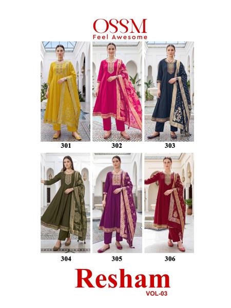 Ossm resham vol 3 anarkali daily wear anarkali kurtis wholesale in siliguri